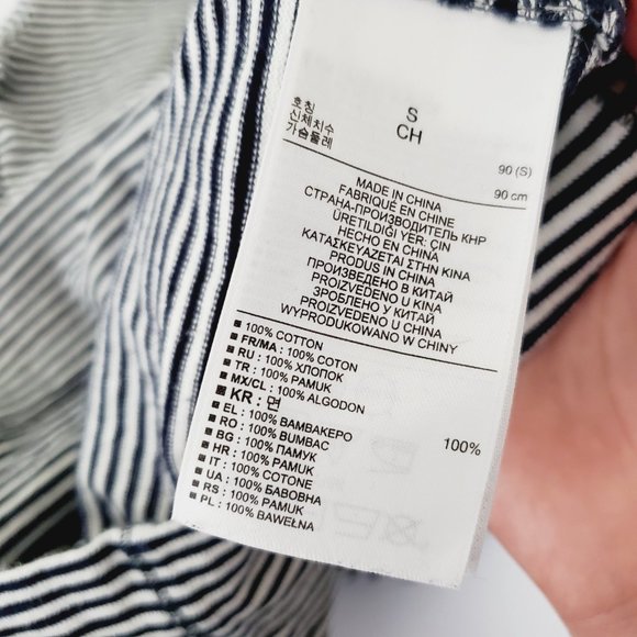 BANANA REPUBLIC 100% Cotton Striped French Marina Nautical Boatneck Dress - Picture 8 of 12